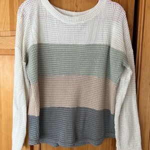 Blu Pepper Multicolor Waffle Knit Sweater